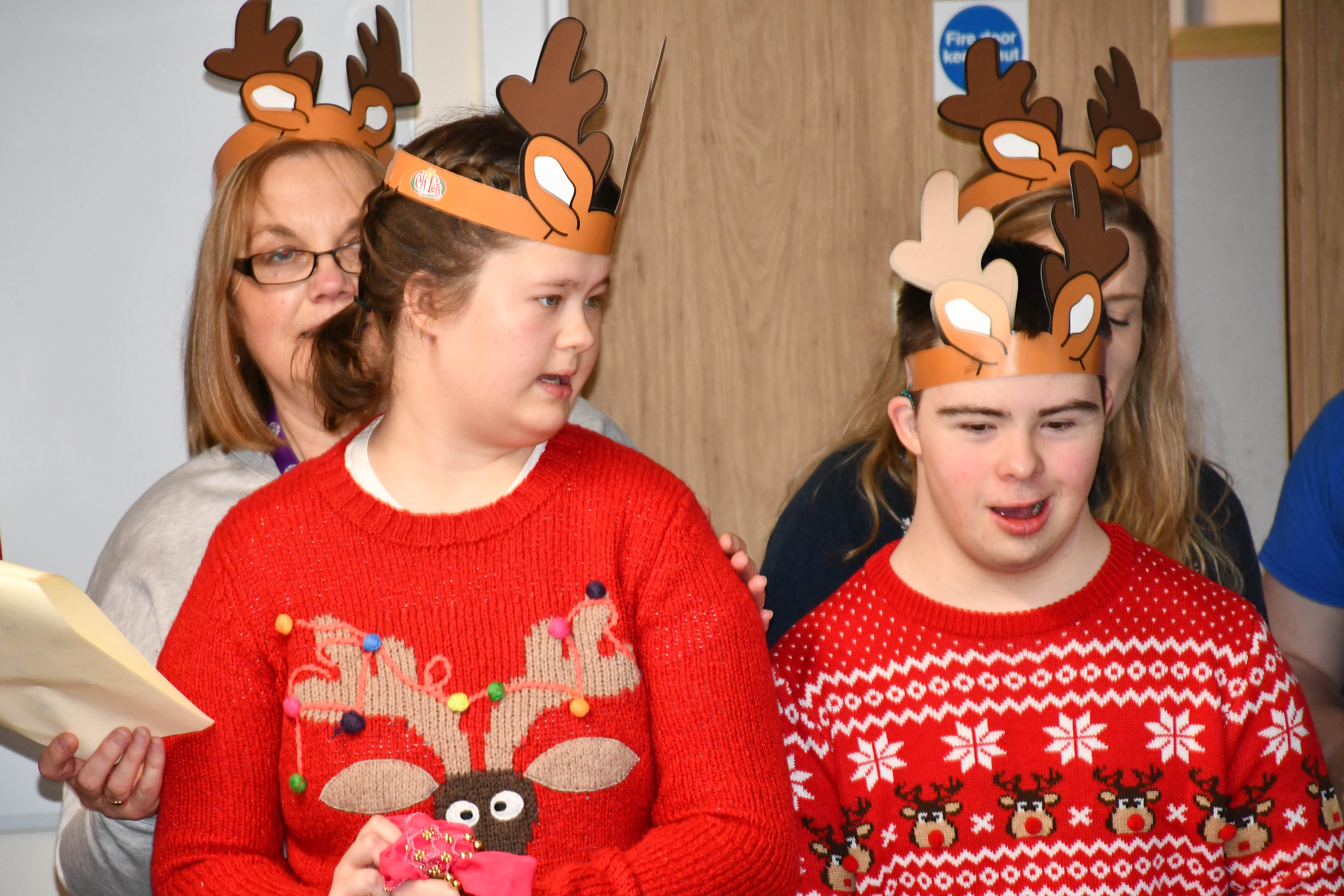 Learners wearing Xmas jumpers