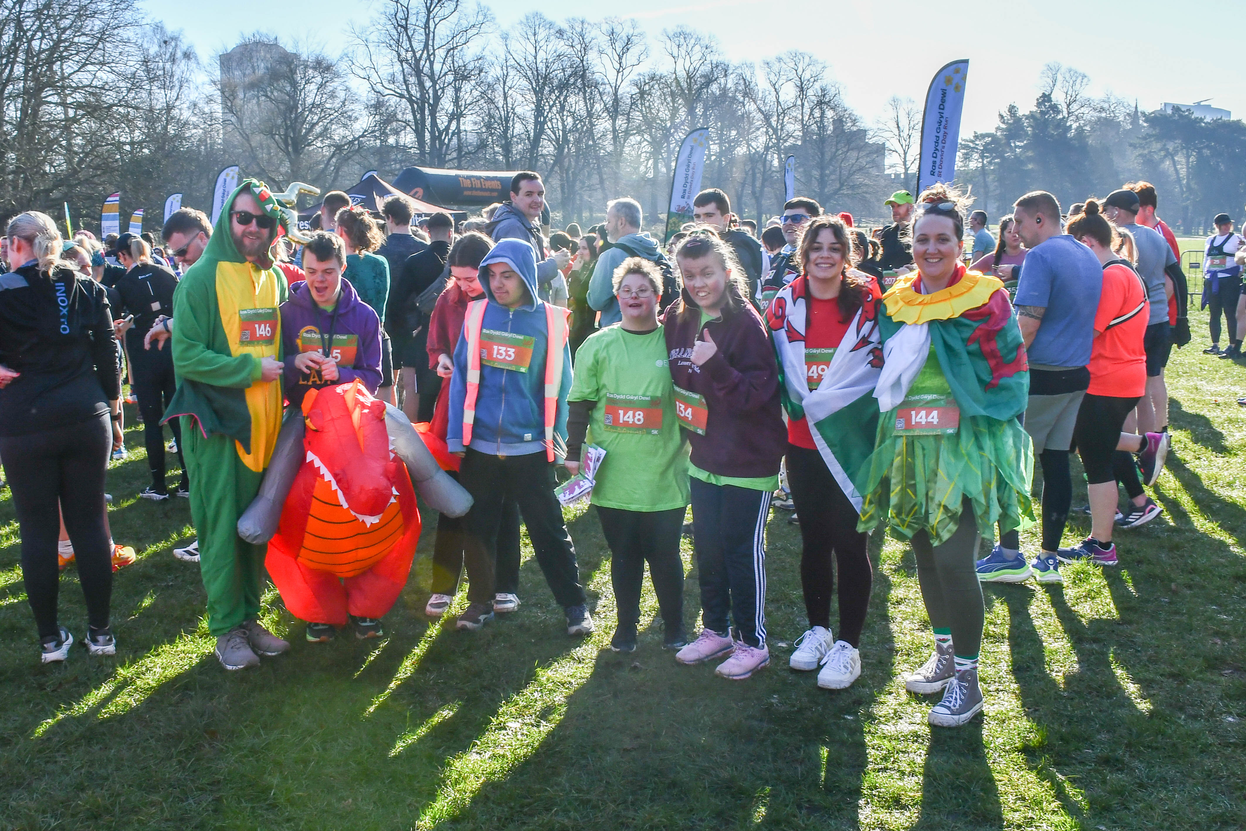 Learners and staff ready for a fun run