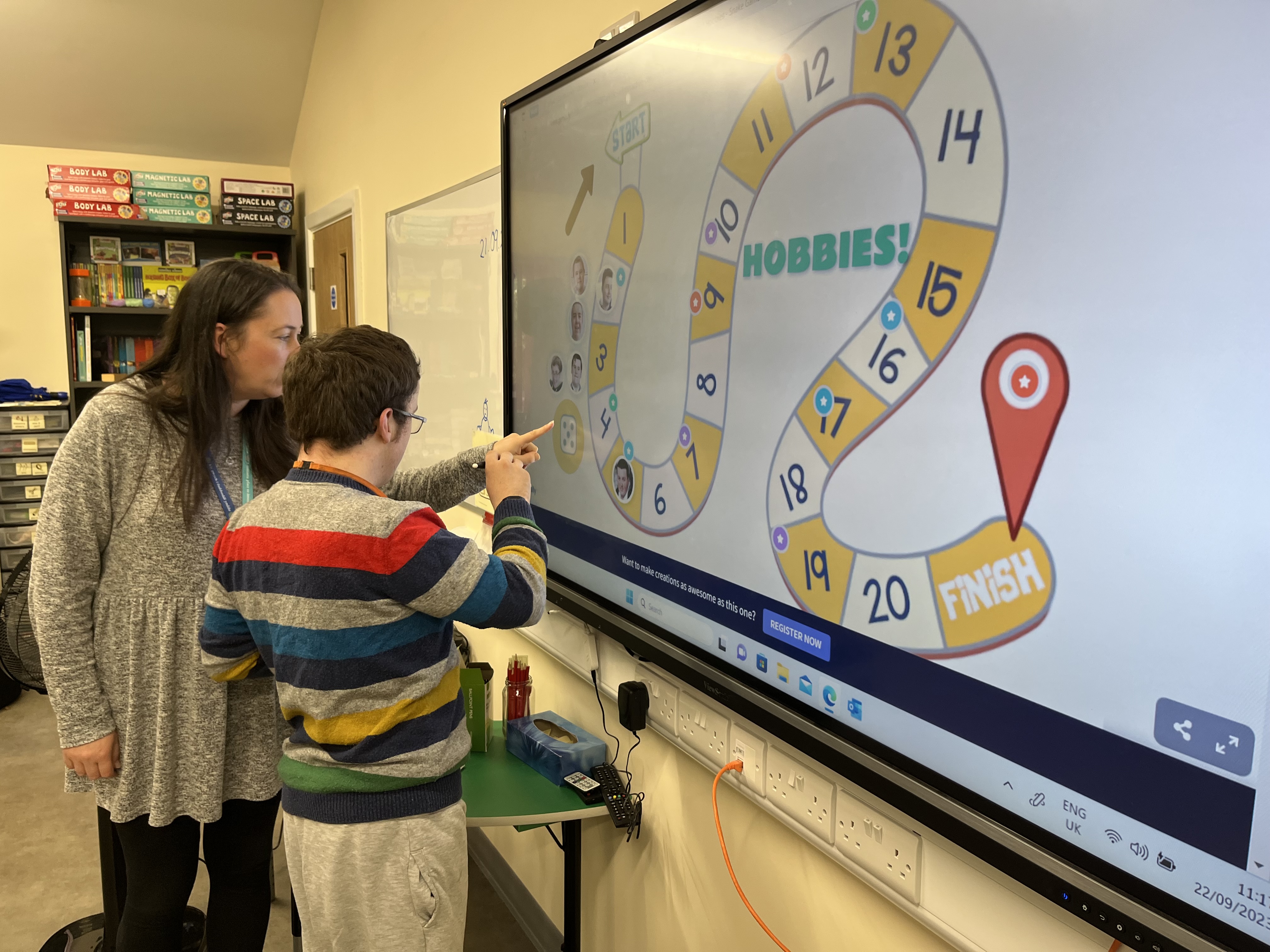 Exploring hobbies using touch screen technology