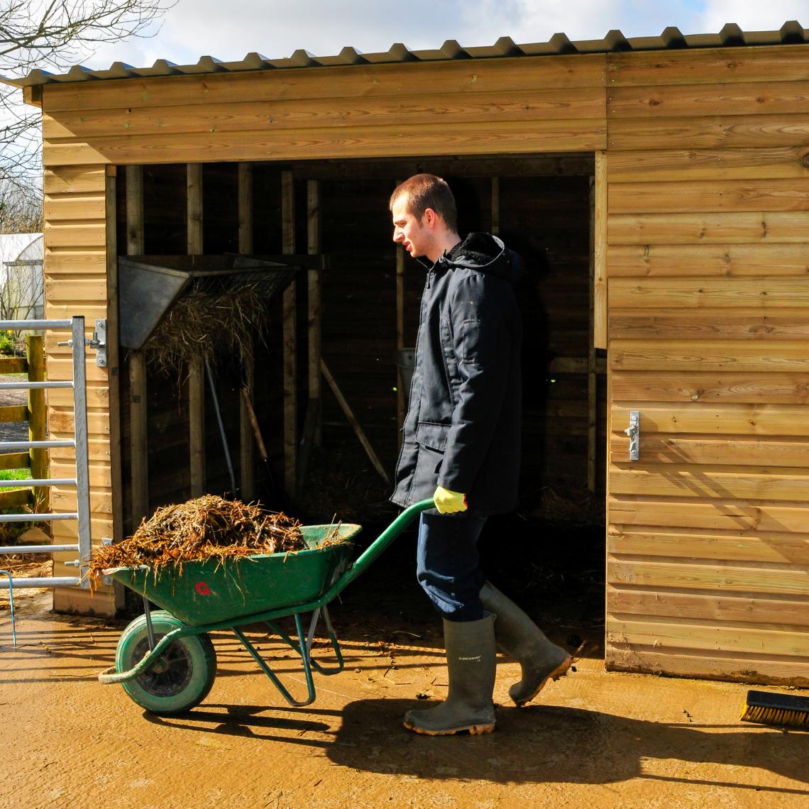 Boy with wheelbarrow