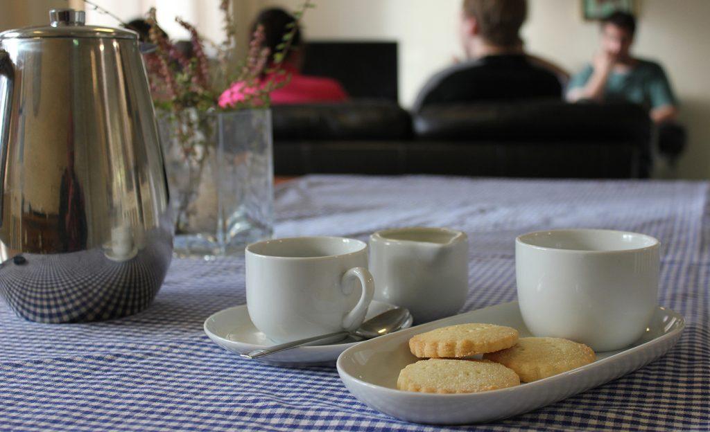 Tea on table.