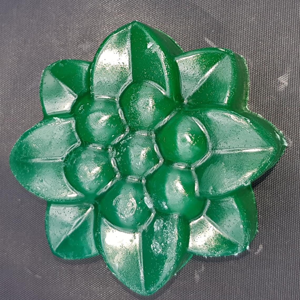 Flower green soap.