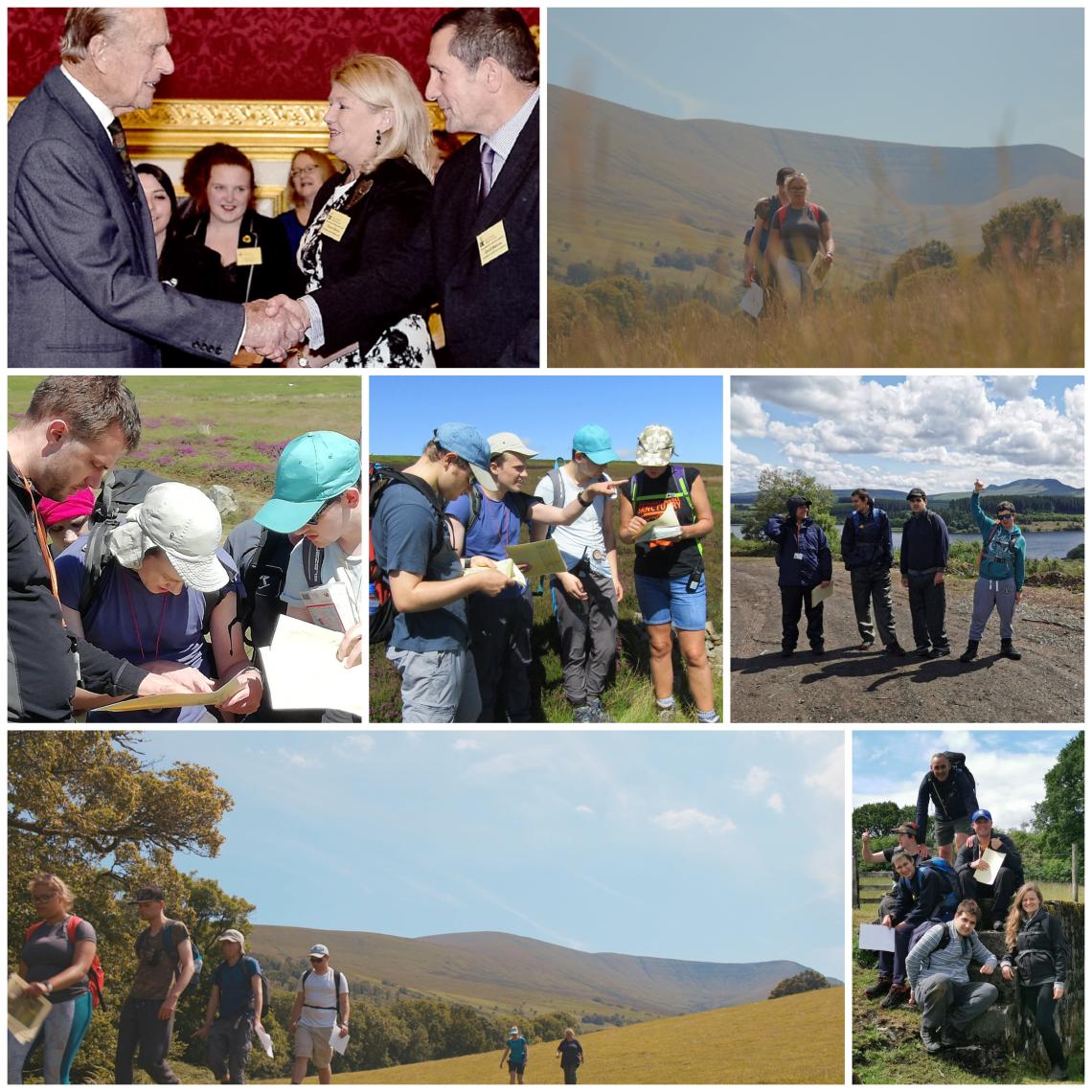 Collage of DofE activities at Elidyr Communities Trust.