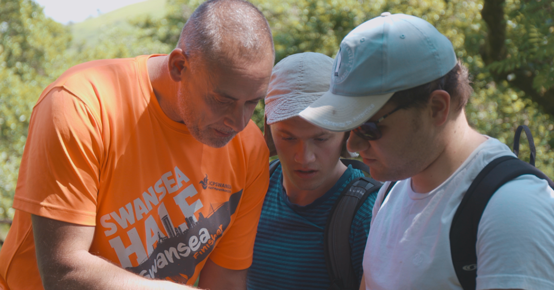 Support worker doing DofE at Elidyr Communities Trust