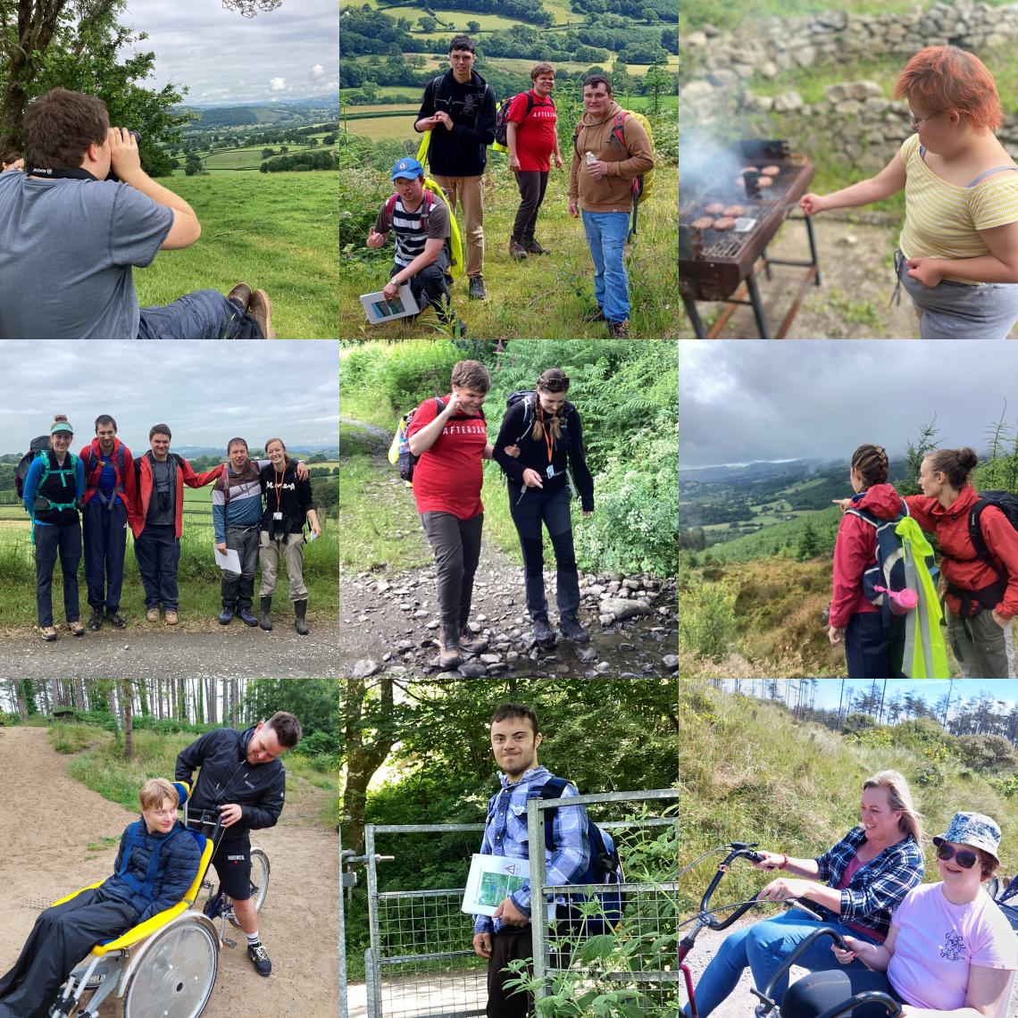 A collage of young people taking part in DofE activities.