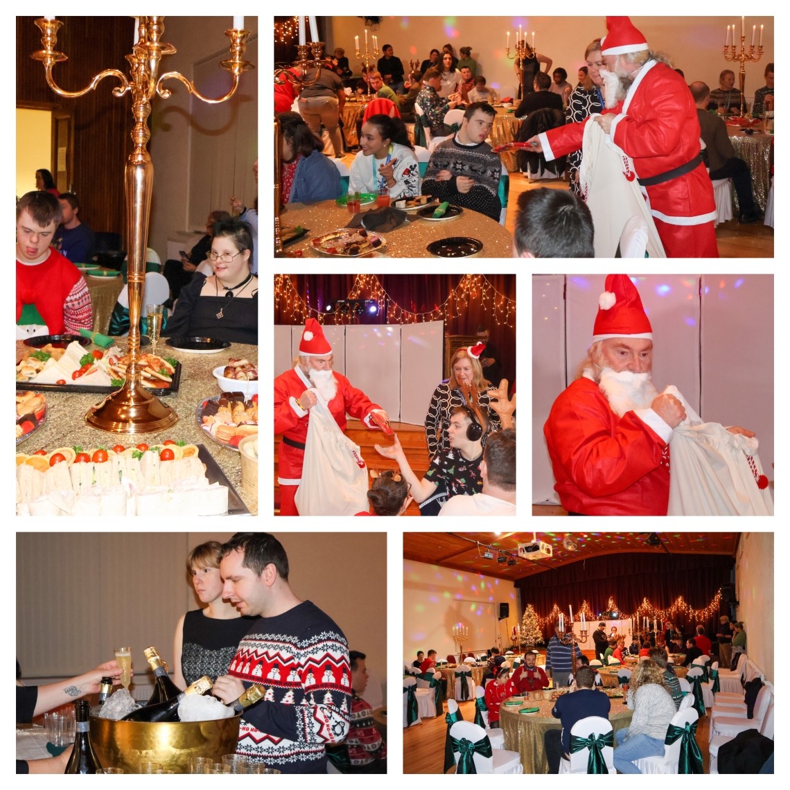 Collage of learners Christmas party