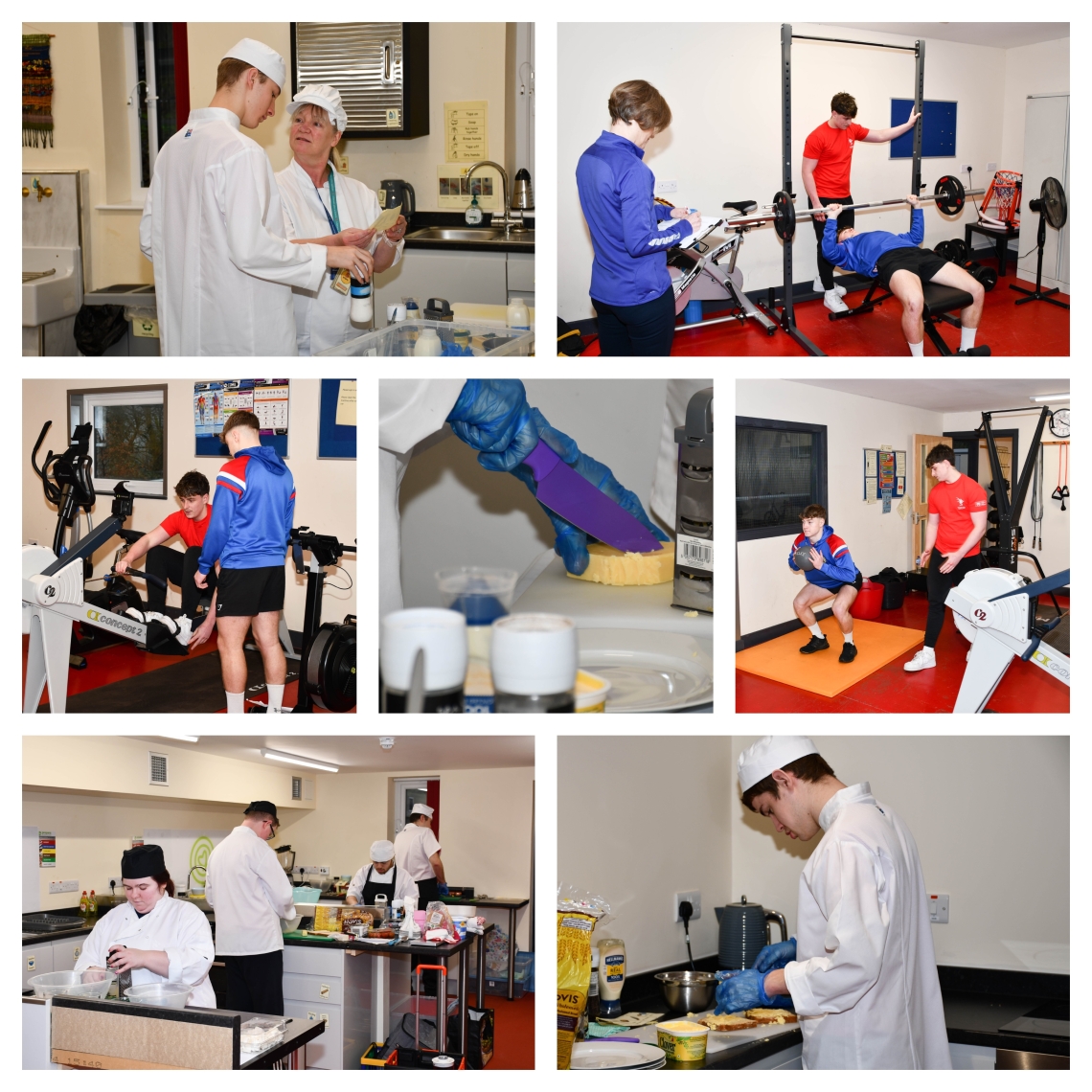 Collage of learners in skills competition