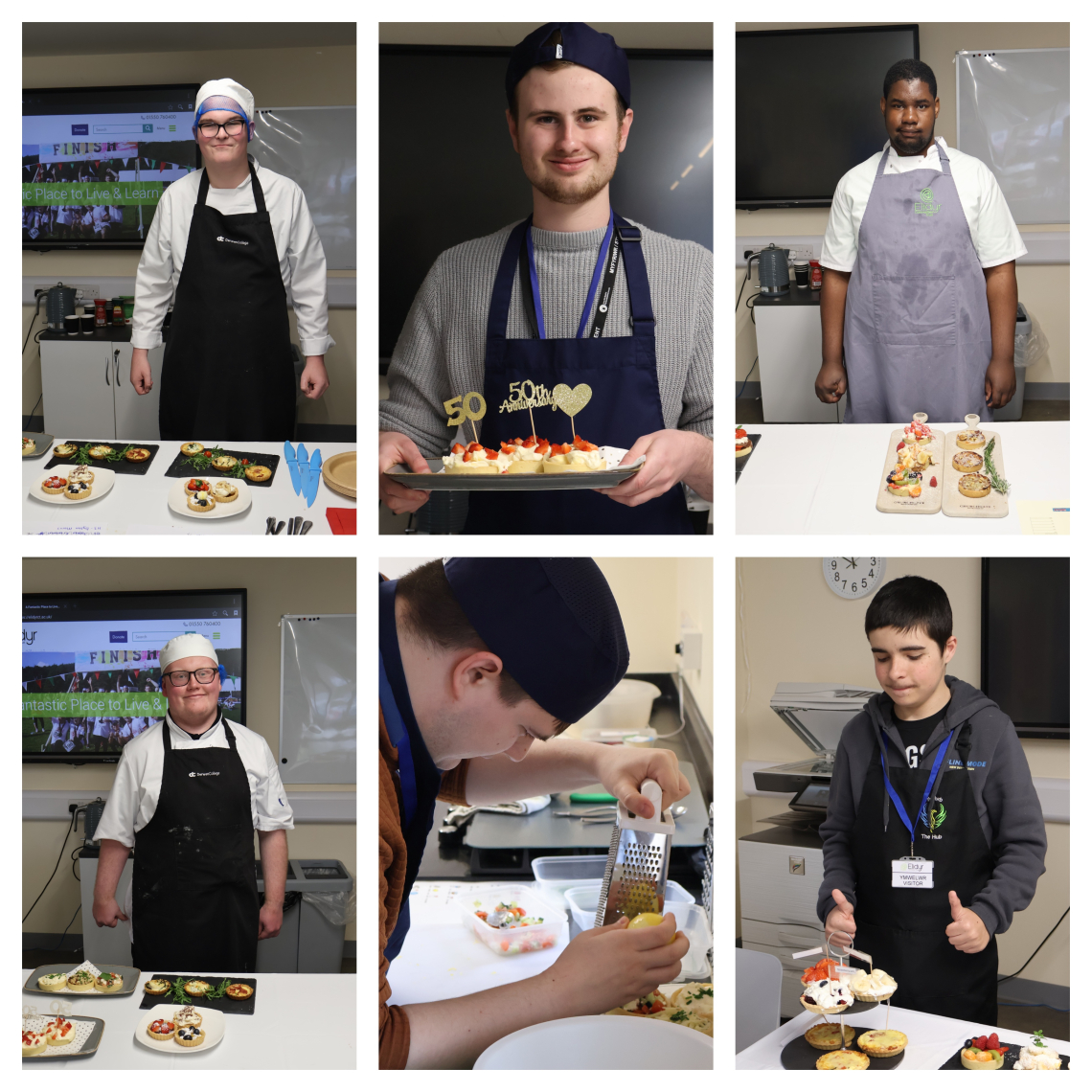 Learners in the cooking competition