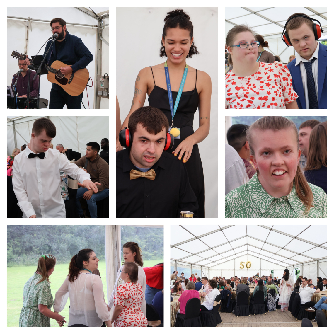 People enjoying the summer ball