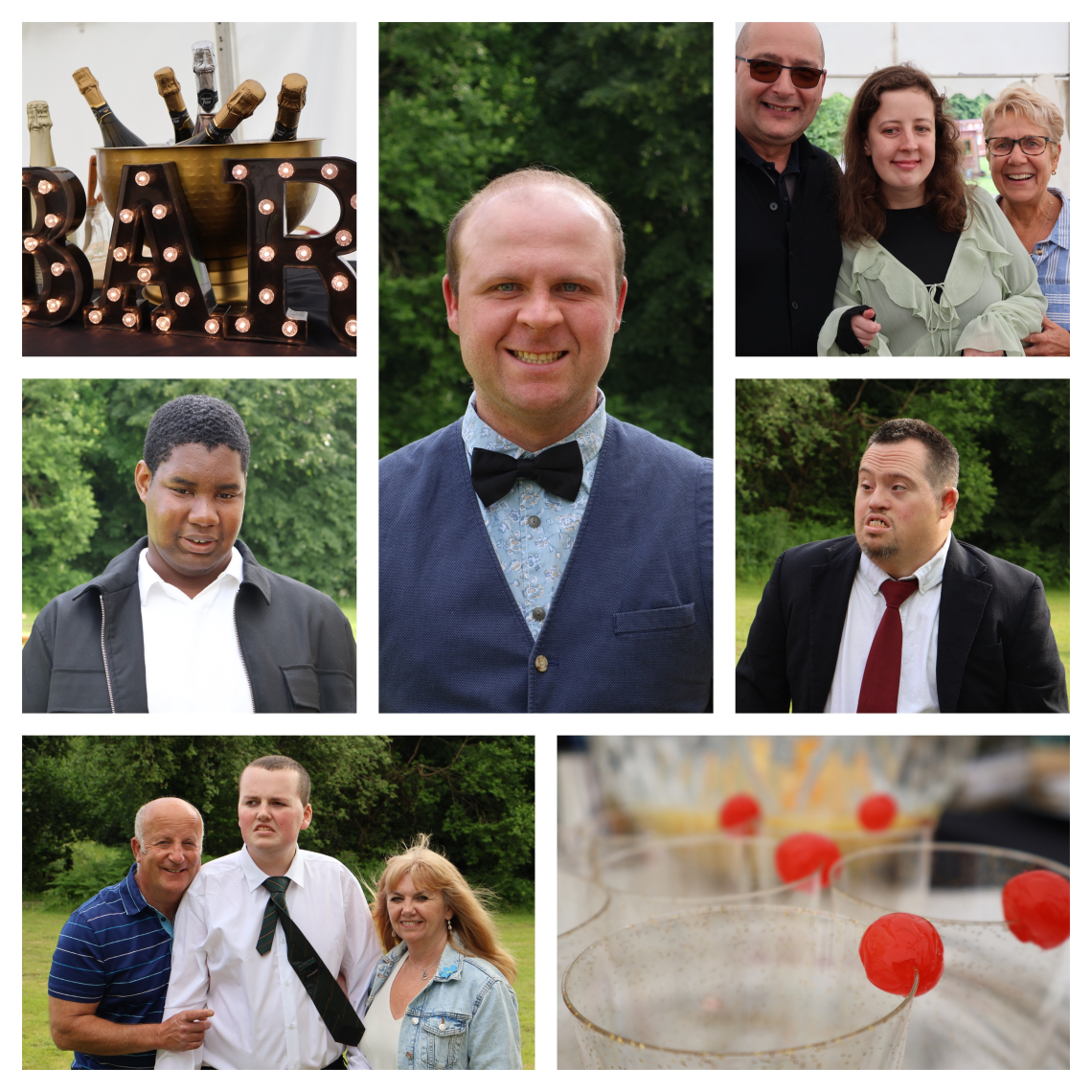 collage of people at summer ball