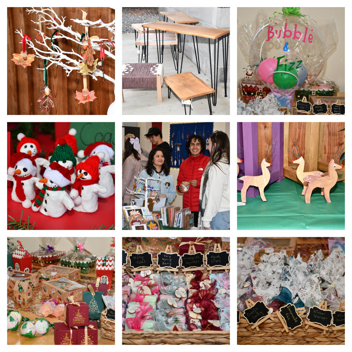 Collage of christmas crafts
