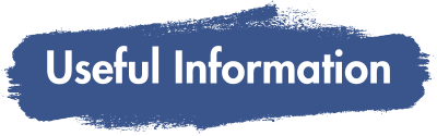 Useful information written in a blue button