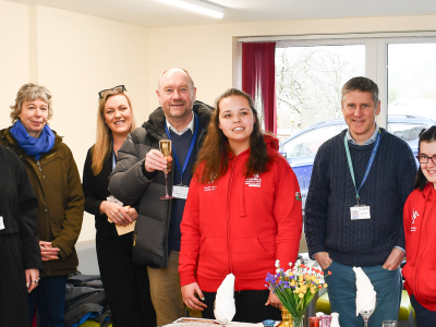 Learners and staff meet Cefin Campbell