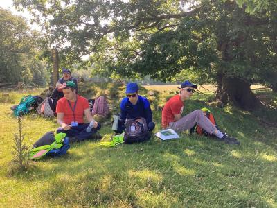 A group of learners under a tree